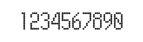 5×10数字点阵字体 ddN510AA0078