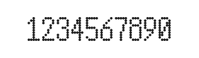 5×10数字点阵字体 ddN510AA0082