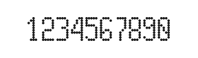 5×10数字点阵字体 ddN510AA0083