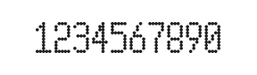 5×10数字点阵字体 ddN510AA0085