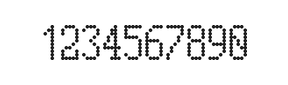 5×10数字点阵字体 ddN510AA0089