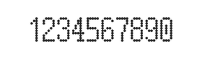 5×10数字点阵字体 ddN510AA0091