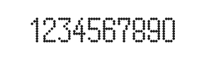 5×10数字点阵字体 ddN510AA0095