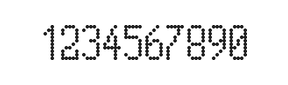 5×10数字点阵字体 ddN510AA0097