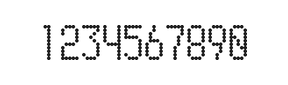 5×10数字点阵字体 ddN510AA0098