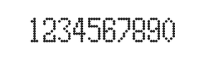 5×10数字点阵字体 ddN510AA0099