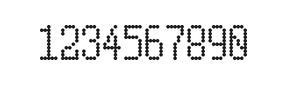 5×10数字点阵字体 ddN510AA0103