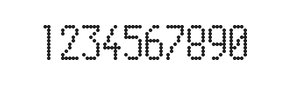 5×10数字点阵字体 ddN510AA0104