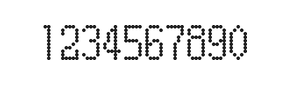 5×10数字点阵字体 ddN510AA0106