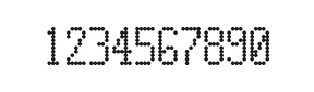 5×10数字点阵字体 ddN510AA0112
