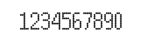 5×10数字点阵字体 ddN510AA0113