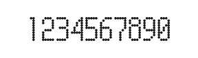5×10数字点阵字体 ddN510AA0115