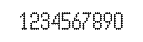 5×10数字点阵字体 ddN510AA0116