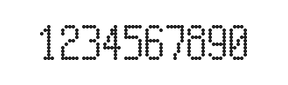 5×10数字点阵字体 ddN510AA0118