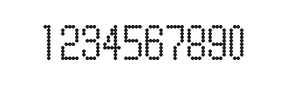 5×10数字点阵字体 ddN510AA0119