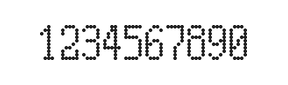 5×10数字点阵字体 ddN510AA0122
