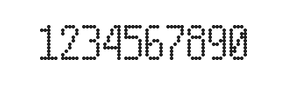 5×10数字点阵字体 ddN510AA0123
