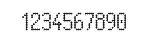 5×10数字点阵字体 ddN510AA0126