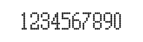 5×10数字点阵字体 ddN510AA0129