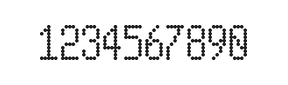 5×10数字点阵字体 ddN510AA0134