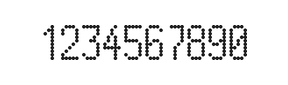 5×10数字点阵字体 ddN510AA0157