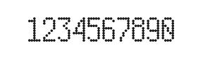 5×10数字点阵字体 ddN510AA0159