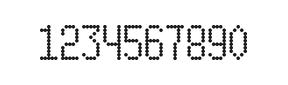 5×10数字点阵字体 ddN510AA0161