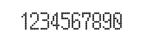 5×10数字点阵字体 ddN510AA0163