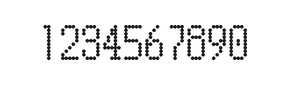 5×10数字点阵字体 ddN510AA0167