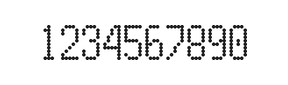 5×10数字点阵字体 ddN510AA0170