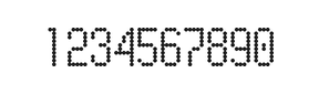 5×10数字点阵字体 ddN510AA0172