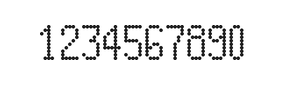 5×10数字点阵字体 ddN510AA0173
