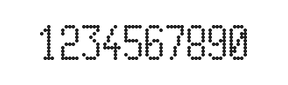 5×10数字点阵字体 ddN510AA0175