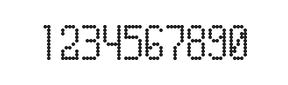 5×10数字点阵字体 ddN510AA0181