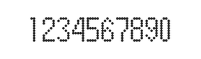 5×10数字点阵字体 ddN510AA0182