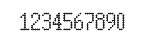 5×10数字点阵字体 ddN510AA0189