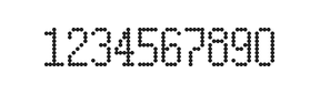 5×10数字点阵字体 ddN510AA0192