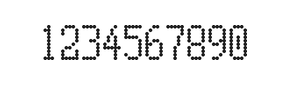5×10数字点阵字体 ddN510AA0201
