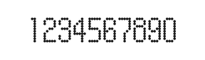 5×10数字点阵字体 ddN510AA0202