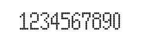 5×10数字点阵字体 ddN510AA0204