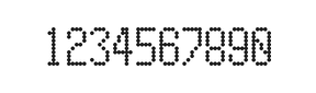 5×10数字点阵字体 ddN510AA0207