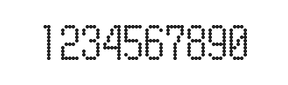 5×10数字点阵字体 ddN510AA0210