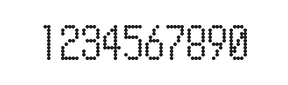 5×10数字点阵字体 ddN510AA0216
