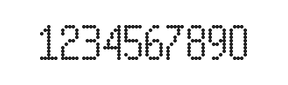 5×10数字点阵字体 ddN510AA0219