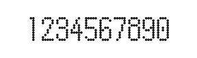 5×10数字点阵字体 ddN510AA0220