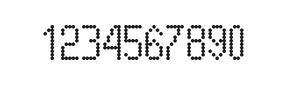 5×10数字点阵字体 ddN510AA0221