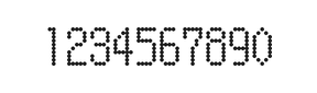 5×10数字点阵字体 ddN510AA0222