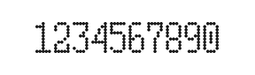 5×10数字点阵字体 ddN510AA0223