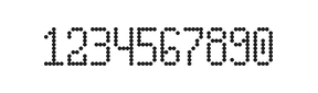 5×10数字点阵字体 ddN510AA0224