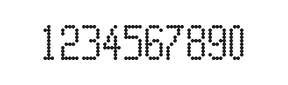5×10数字点阵字体 ddN510AA0229